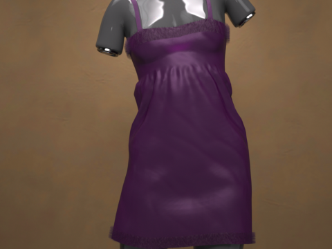ジェネシス 9 用ふわふわナイトドレス 3Dモデル