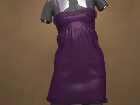 Fluffy Nightdress for Genesis 9 3D Model