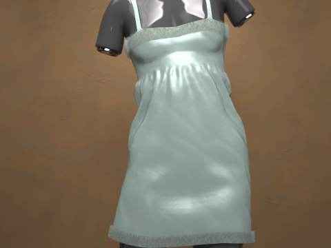 ジェネシス 9 用ふわふわナイトドレス 3Dモデル