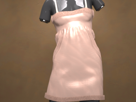 ジェネシス 9 用ふわふわナイトドレス 3Dモデル