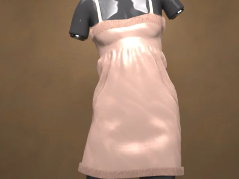 Fluffy Nightdress for Genesis 9 3D Model