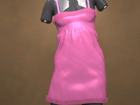 ジェネシス 9 用ふわふわナイトドレス 3Dモデル