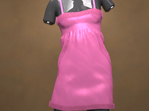 Fluffy Nightdress for Genesis 9 3D Model