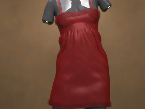 Fluffy Nightdress for Genesis 9 3D Model