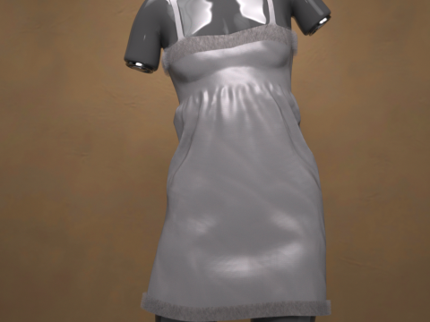 ジェネシス 9 用ふわふわナイトドレス 3Dモデル