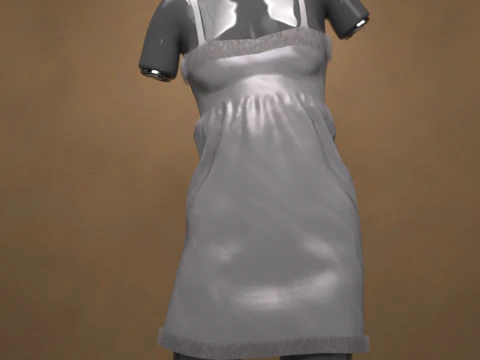 Fluffy Nightdress for Genesis 9 3D Model
