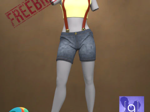 Genesis 9 实习生服装免费赠品 3D 模型