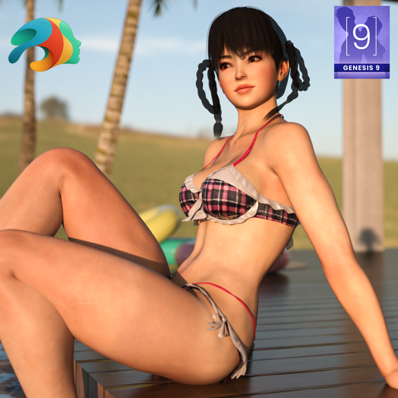 Personagem Layla e biquíni para Gênesis 9 Modelo 3D .c4d .max .obj .3ds .fbx .stl .blend 