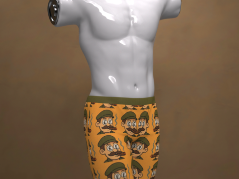 Playful Boxershorts for Genesis 9 3D Model