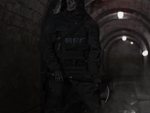 创世纪 9 的黑暗天使服装 dForce 3D 模型