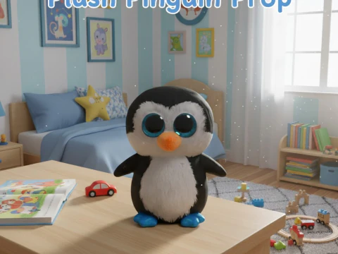 Plush Pinguin Prop 3D Model