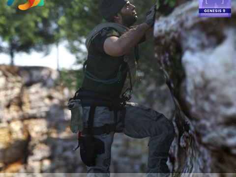 Skye Uniforme dForce para Genesis 9 Modelo 3D