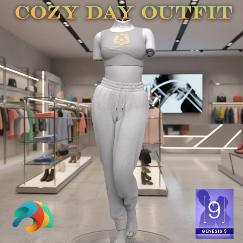 Roupa de dia aconchegante para Gênesis 9 Modelo 3D .c4d .max .obj .3ds .fbx .stl .blend
