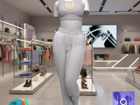 Gemütliches Tagesoutfit für Genesis 9 3D Modell