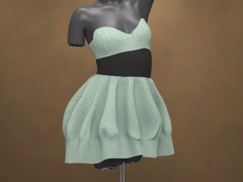 Airelyn Dress for Genesis 9 3D Model