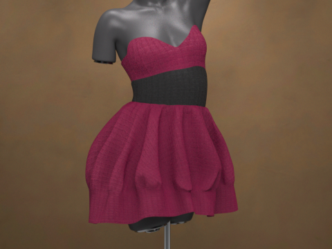 Airelyn Dress for Genesis 9 3D Model