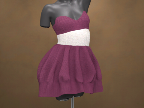 Airelyn Dress for Genesis 9 3D Model