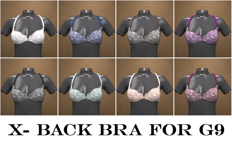 Bra X-Back untuk Kejadian 9 Model 3D .c4d .max .obj .3ds .fbx .stl .blend 