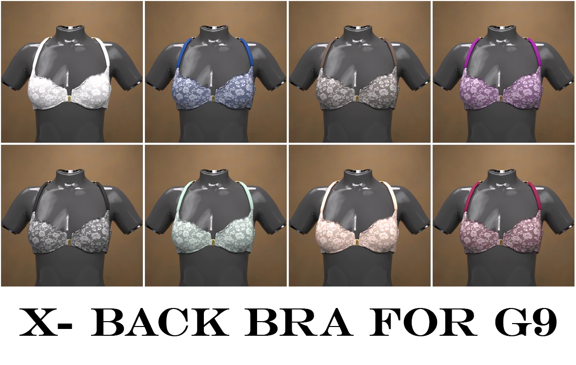 X-Back Bra for Genesis 9 3D Model .c4d .max .obj .3ds .fbx .stl .blend 