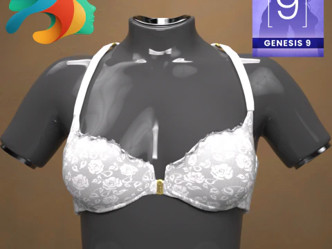 X-Back Bra for Genesis 9 3D Model