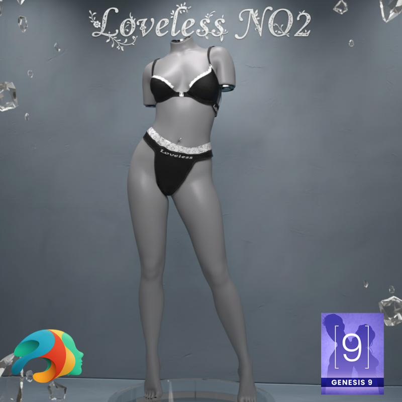 Loveless Underwear 02 for Genesis 9 3D Model .c4d .max .obj .3ds .fbx .stl .blend 