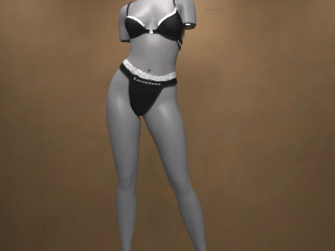 Roupa &iacute;ntima sem amor 02 para G&ecirc;nesis 9 Modelo 3D