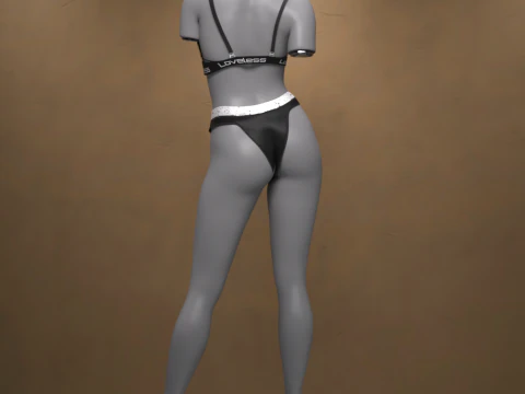 Roupa &iacute;ntima sem amor 02 para G&ecirc;nesis 9 Modelo 3D