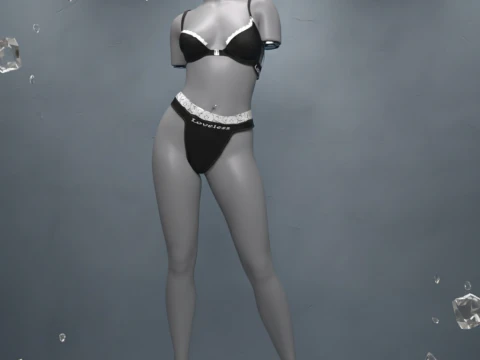 Roupa &iacute;ntima sem amor 02 para G&ecirc;nesis 9 Modelo 3D
