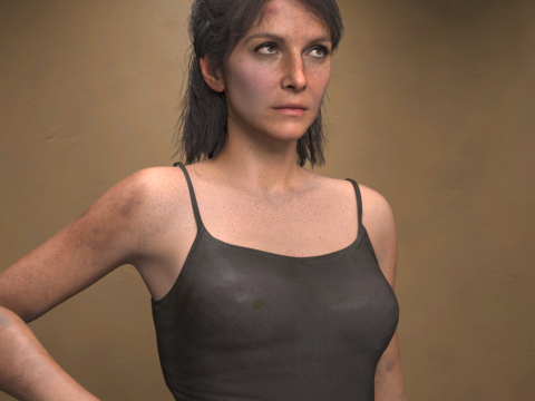 Personnage et tenue de combattant de survie pour Genesis 9 Modèle 3D