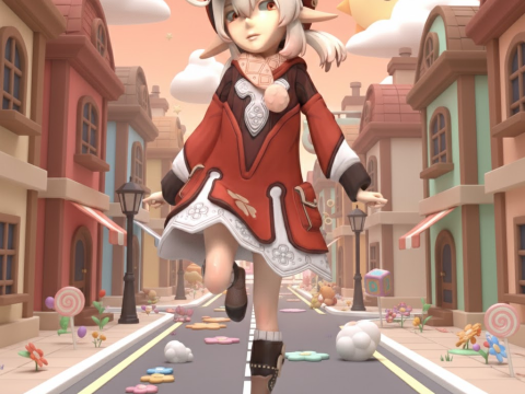 ジェネシス 9 のクローバー フルトゥーン キャラクター 3Dモデル