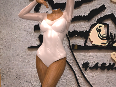 창세기 9장 여성용 바디수트 3D 모델