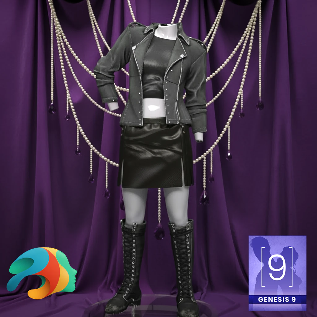 Edge Outfit for Genesis 9 3D Model .c4d .max .obj .3ds .fbx .stl .blend
