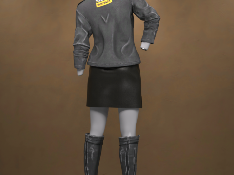 창세기 9용 엣지 의상 3D 모델