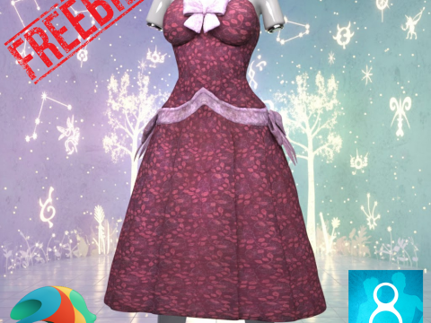 Vestido de cuento de hadas para obsequio del G8 Modelo 3D