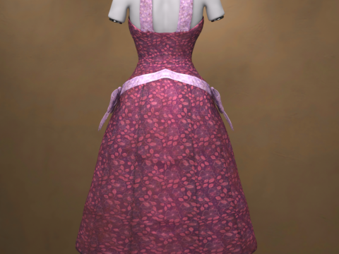 Sprookjesachtige jurk voor G8 Freebie 3D Model