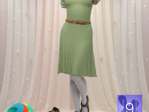 Traje de volantes suaves para Génesis 9 Mujer Modelo 3D