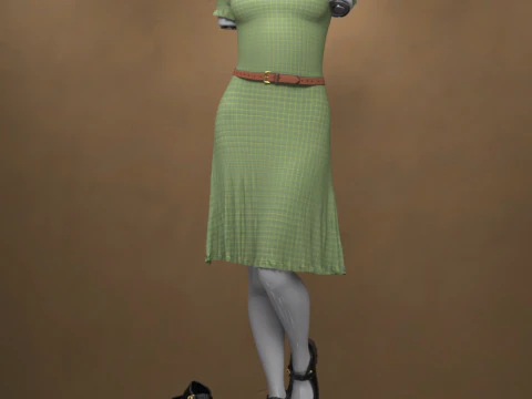 Soft Ruffle Outfit for Genesis 9 Female 3D Model