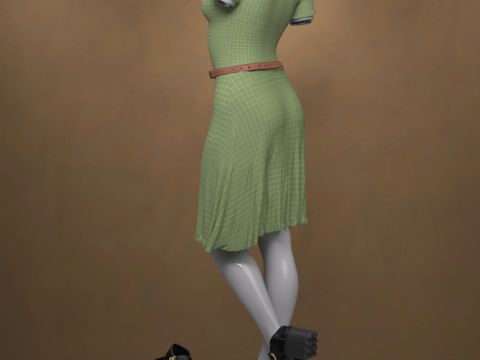 Genesis 9 女用柔软荷叶边套装 3D 模型