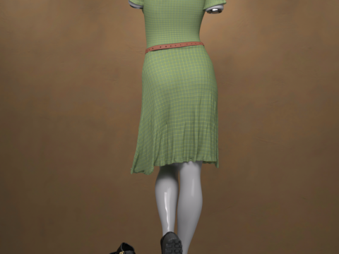 Genesis 9 女用柔软荷叶边套装 3D 模型