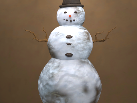Accessoire de bonhomme de neige pour Daz Modèle 3D