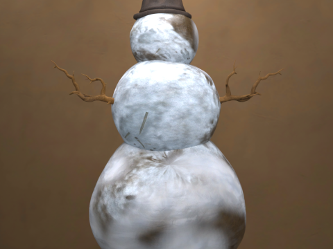 Accessoire de bonhomme de neige pour Daz Modèle 3D