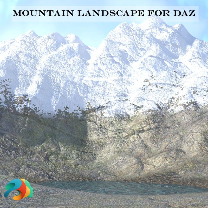 Mount River Winter Landscape 3D Model .c4d .max .obj .3ds .fbx .stl .blend