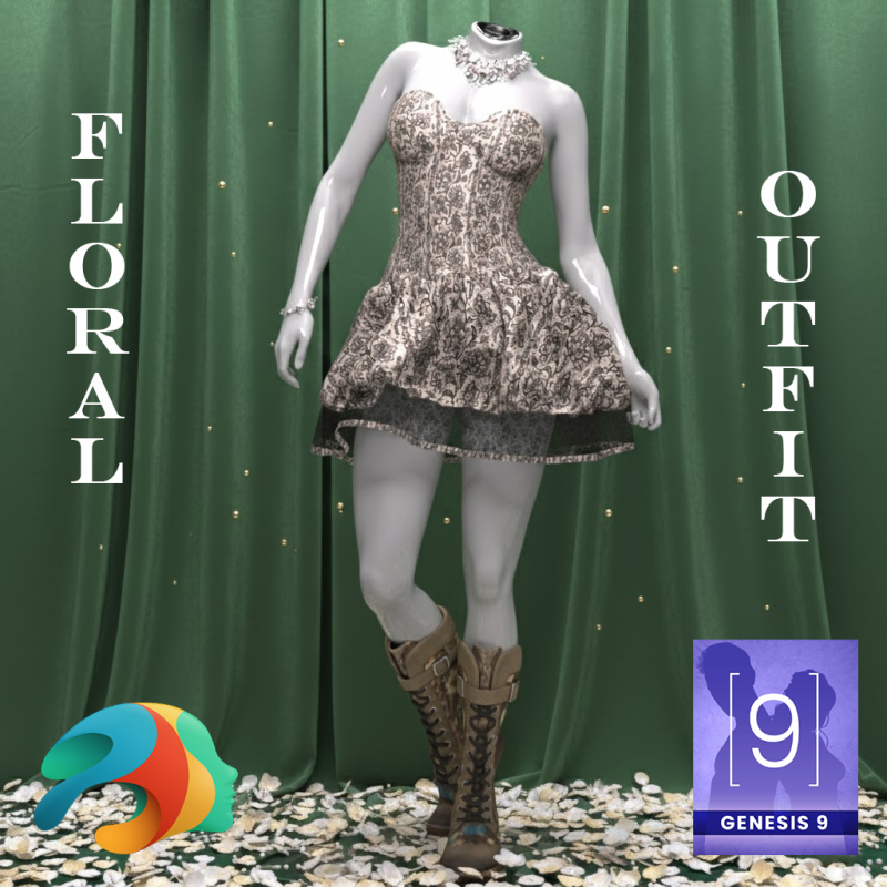 Цветочный наряд для Бытия 9 3D Модель .c4d .max .obj .3ds .fbx .stl .blend 