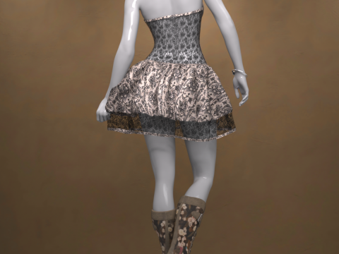 Цветочный наряд для Бытия 9 3D Модель