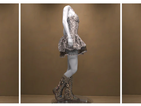 Floral Outfit for Genesis 9 3D Model