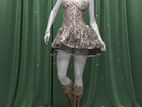 Цветочный наряд для Бытия 9 3D Модель