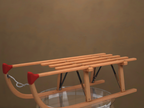 Drewniany rekwizyt do sań Model 3D