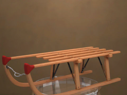 Wooden Sled Prop 3D Model