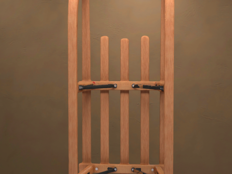 Drewniany rekwizyt do sań Model 3D