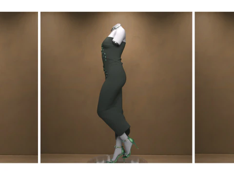 Emerald Gleam Outfit for Genesis 9 3D Model